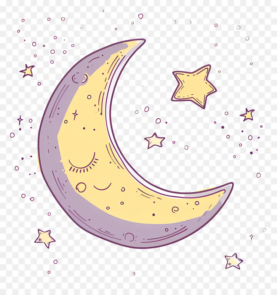 Bulan Doodle，Bulan PNG