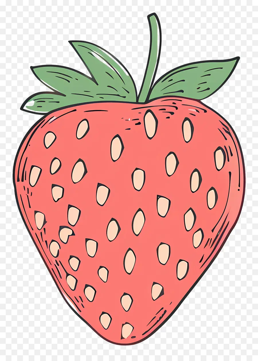 Doodle Strawberry，Kartun Strawberry PNG