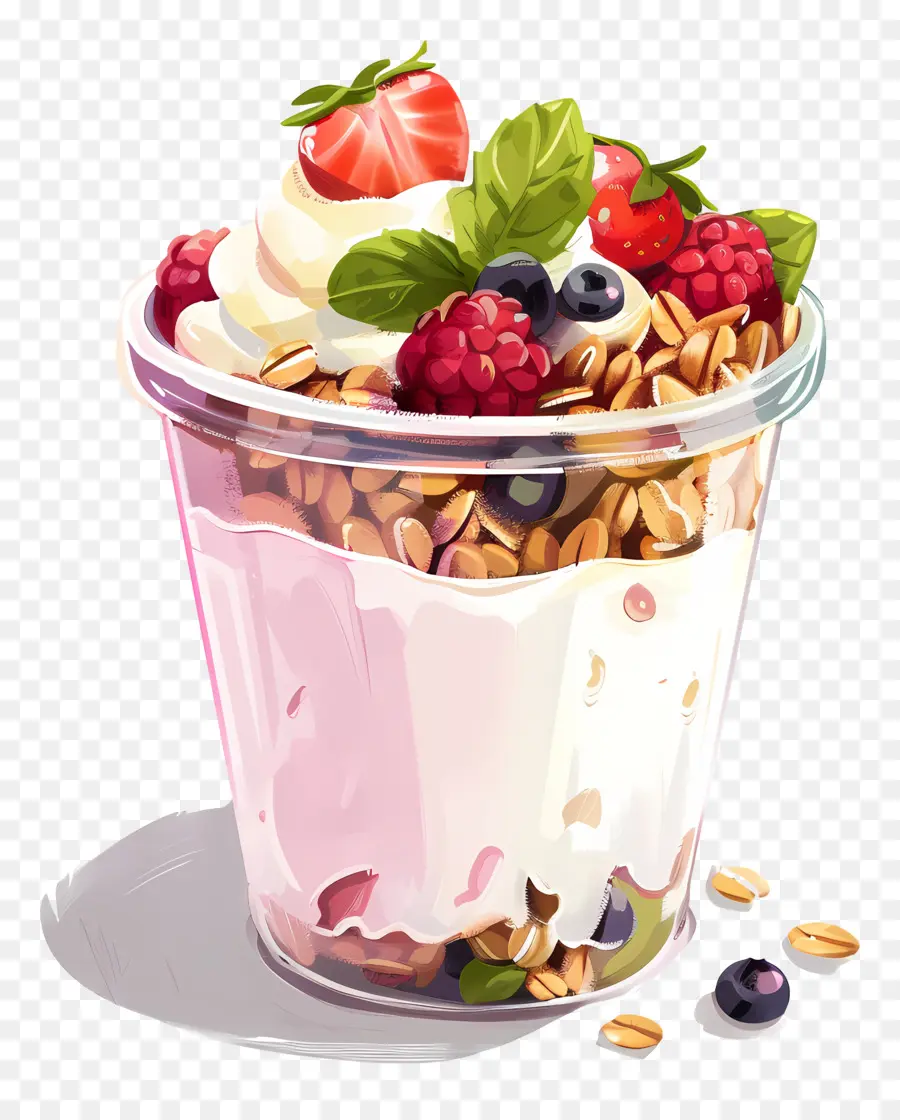 Yoghurt Cup，Krim Kocok PNG