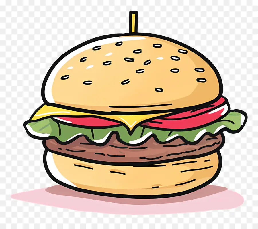 Burger Coretan，Burger Lucu PNG