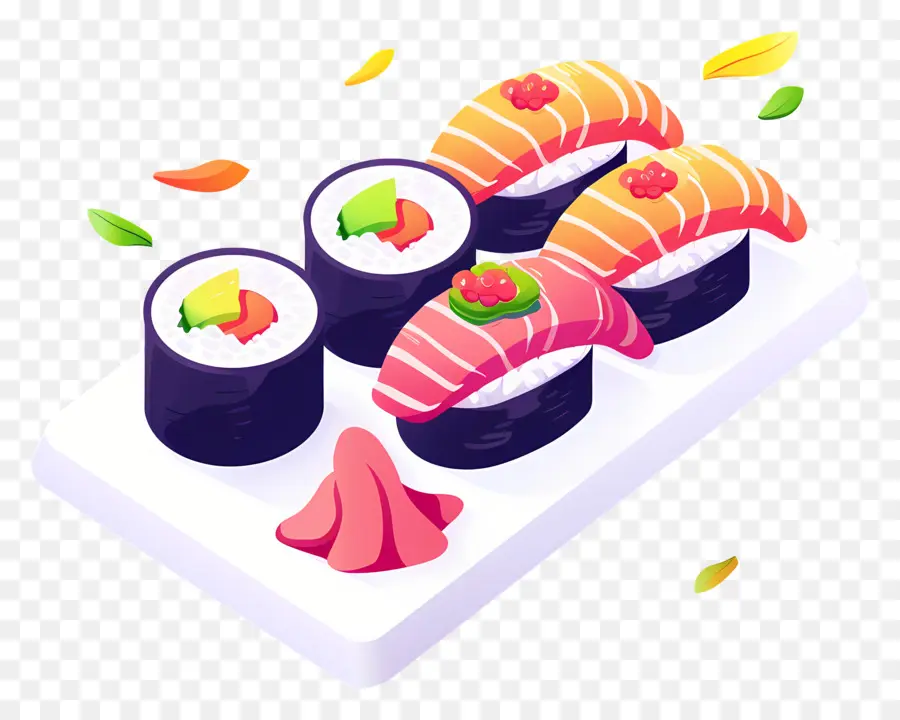 Sushi，Piring Sushi PNG