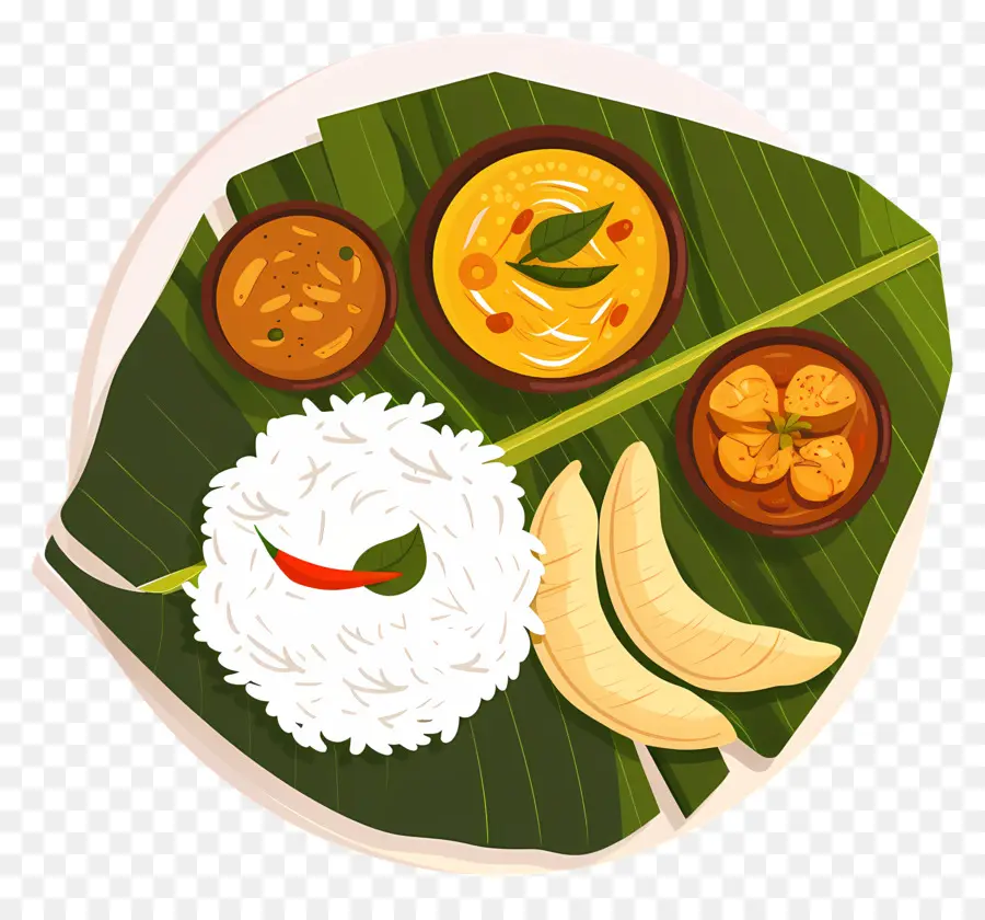 Makanan India，Daun Pisang PNG