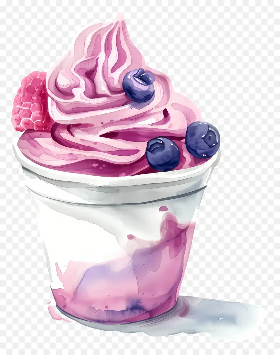 Yoghurt Cup，Es Krim Lukisan PNG