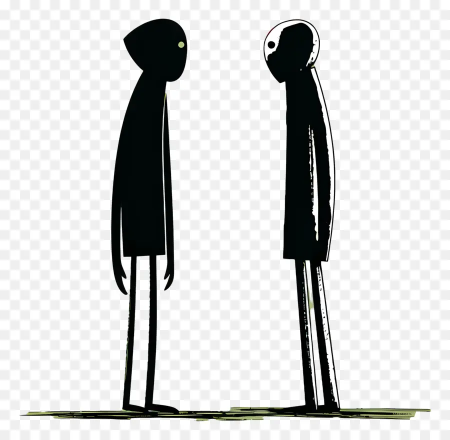 Rapat Stick Figure，Hitam Dan Putih Ilustrasi PNG