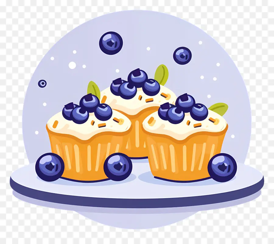 Muffin，Muffin Blueberry PNG