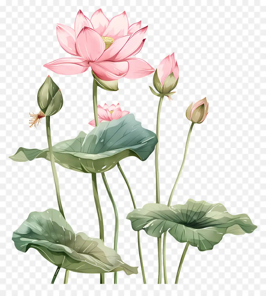 Bunga Teratai，Pink Lotus PNG