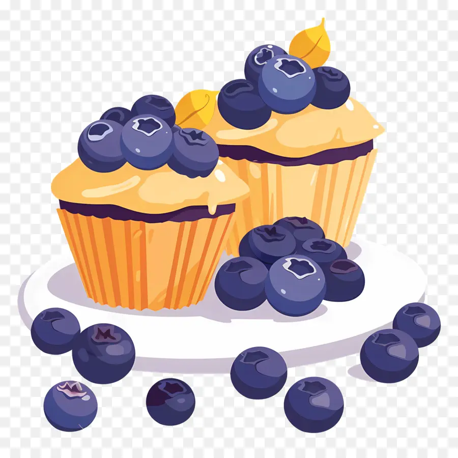 Muffin，Muffin Blueberry PNG