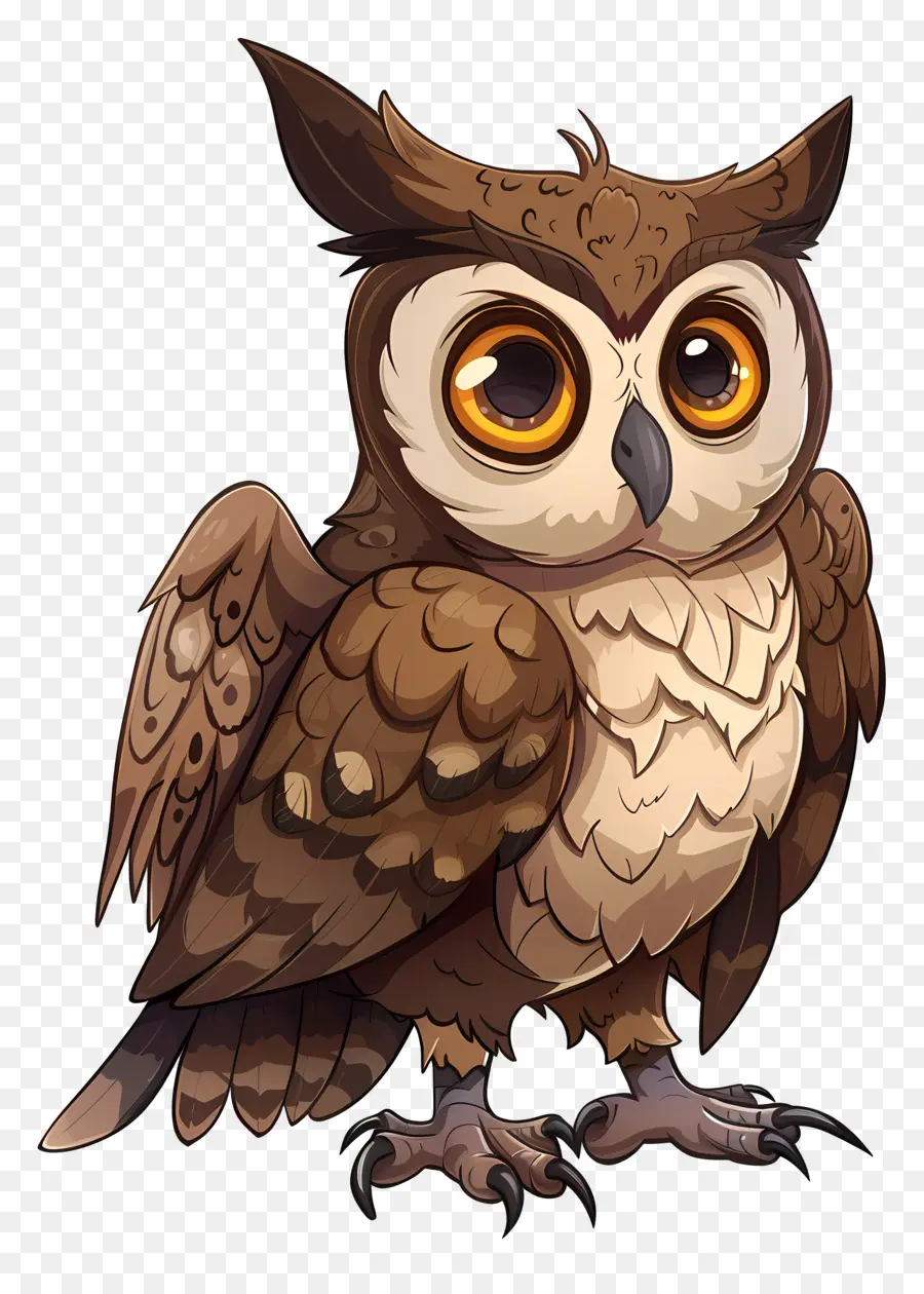 Kartun Owl，Burung Hantu PNG