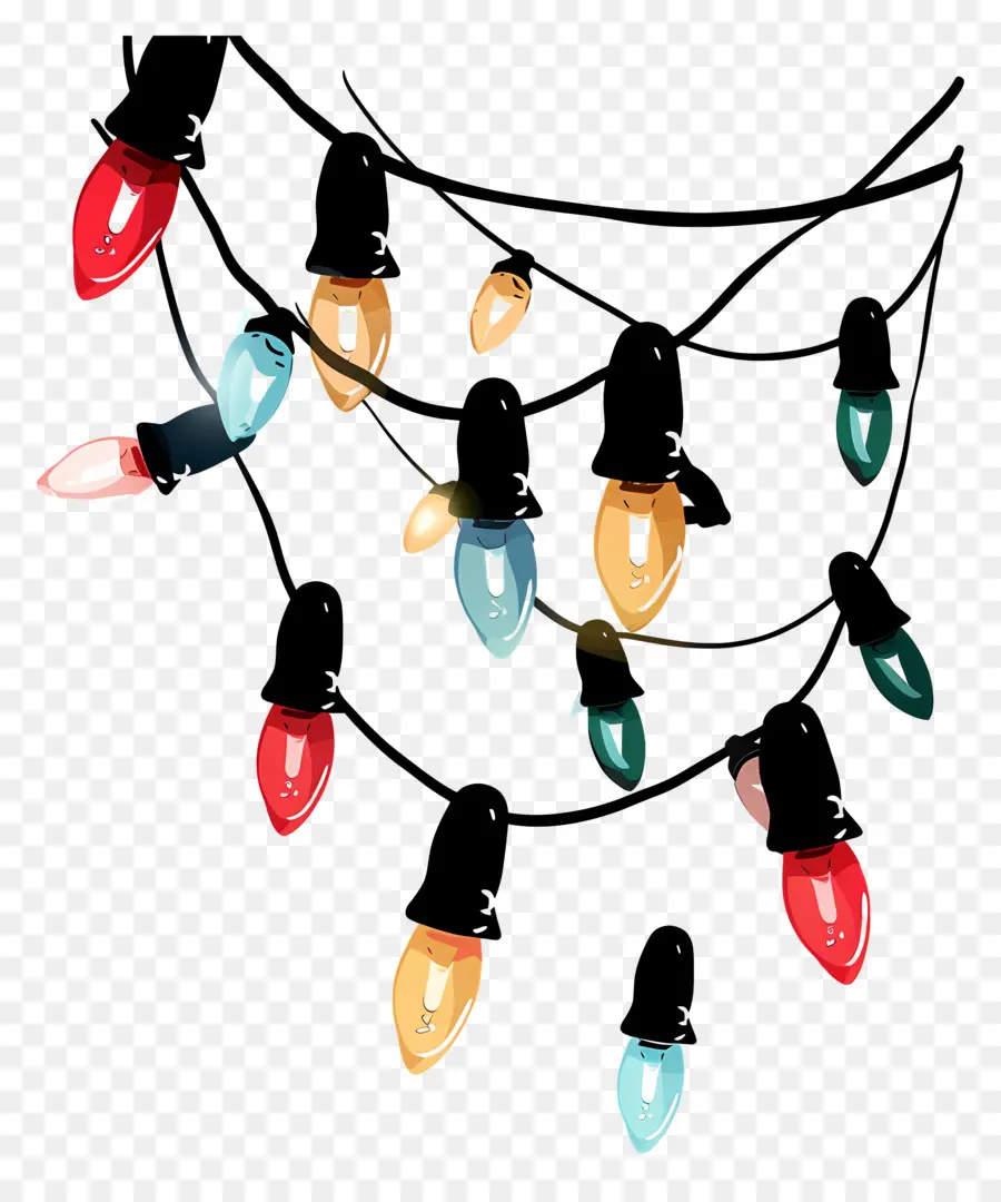 Lampu Natal，Warna Warni PNG