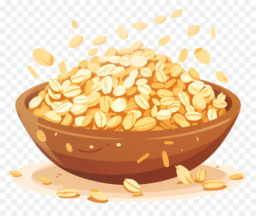 Oatmeal，Serpihan Oat PNG