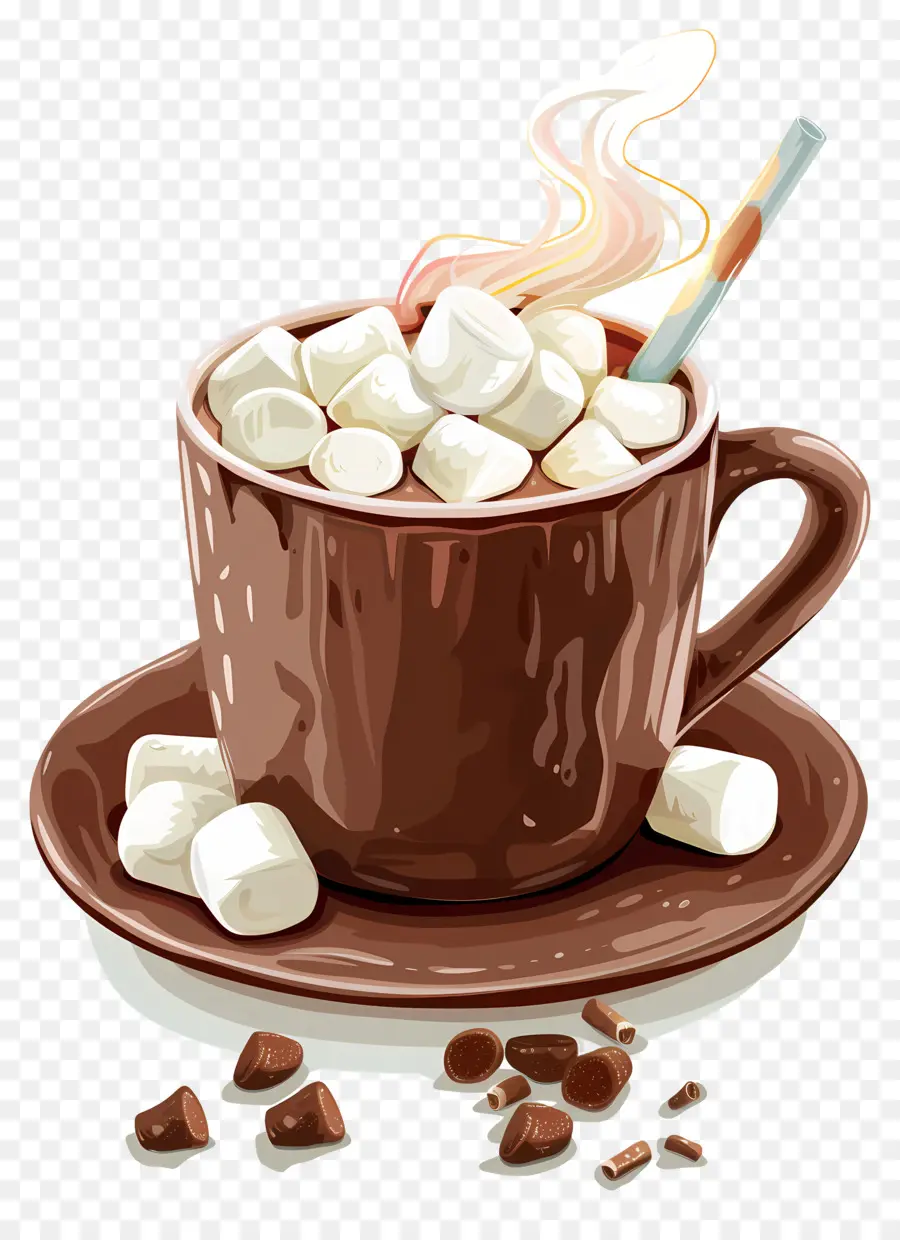 Cokelat Panas，Marshmallow PNG