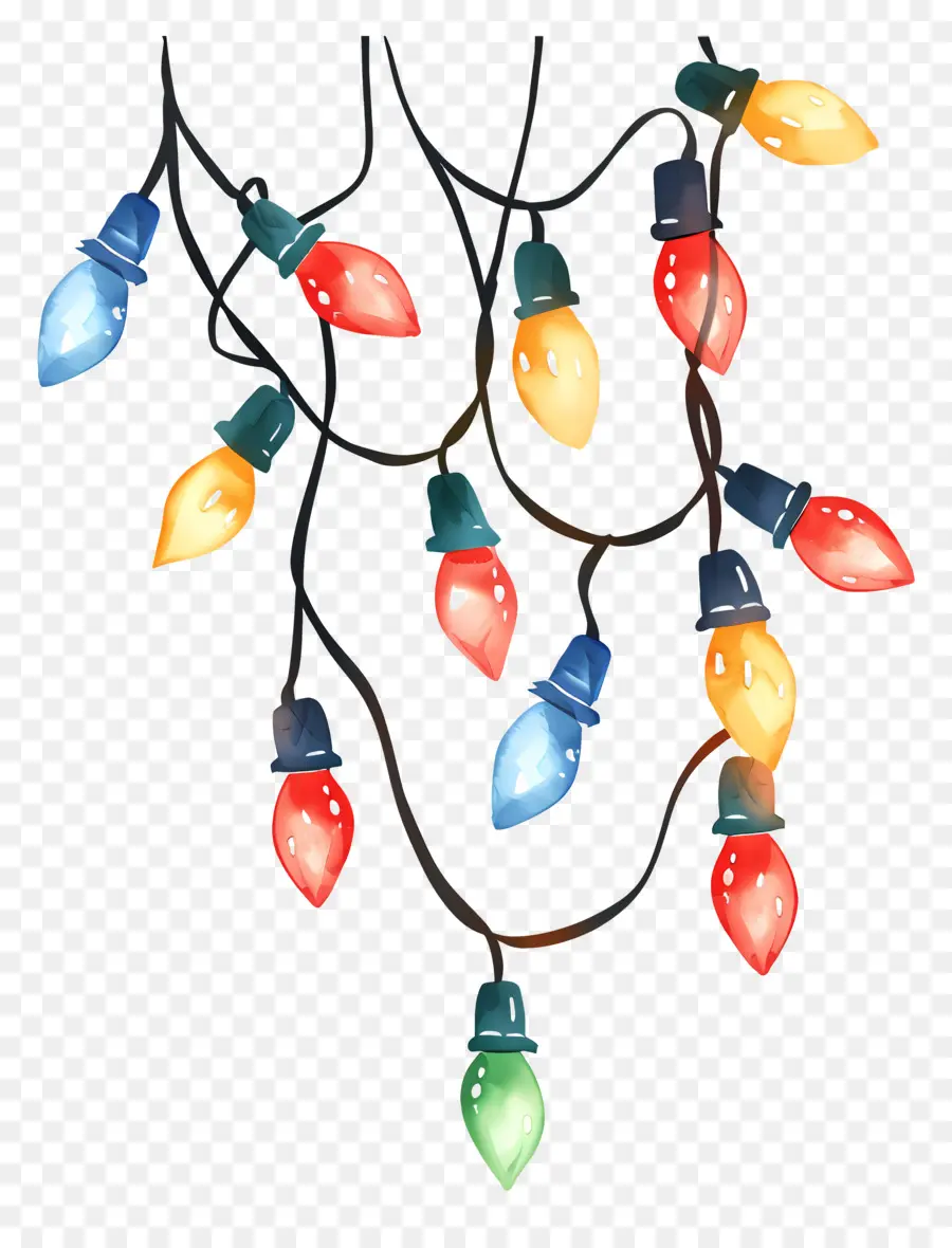 Lampu Natal，Bola Lampu Berwarna  Warni PNG