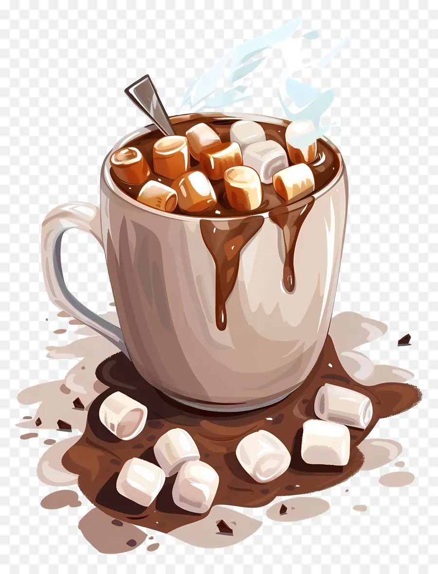 Cokelat Panas，Marshmallow PNG