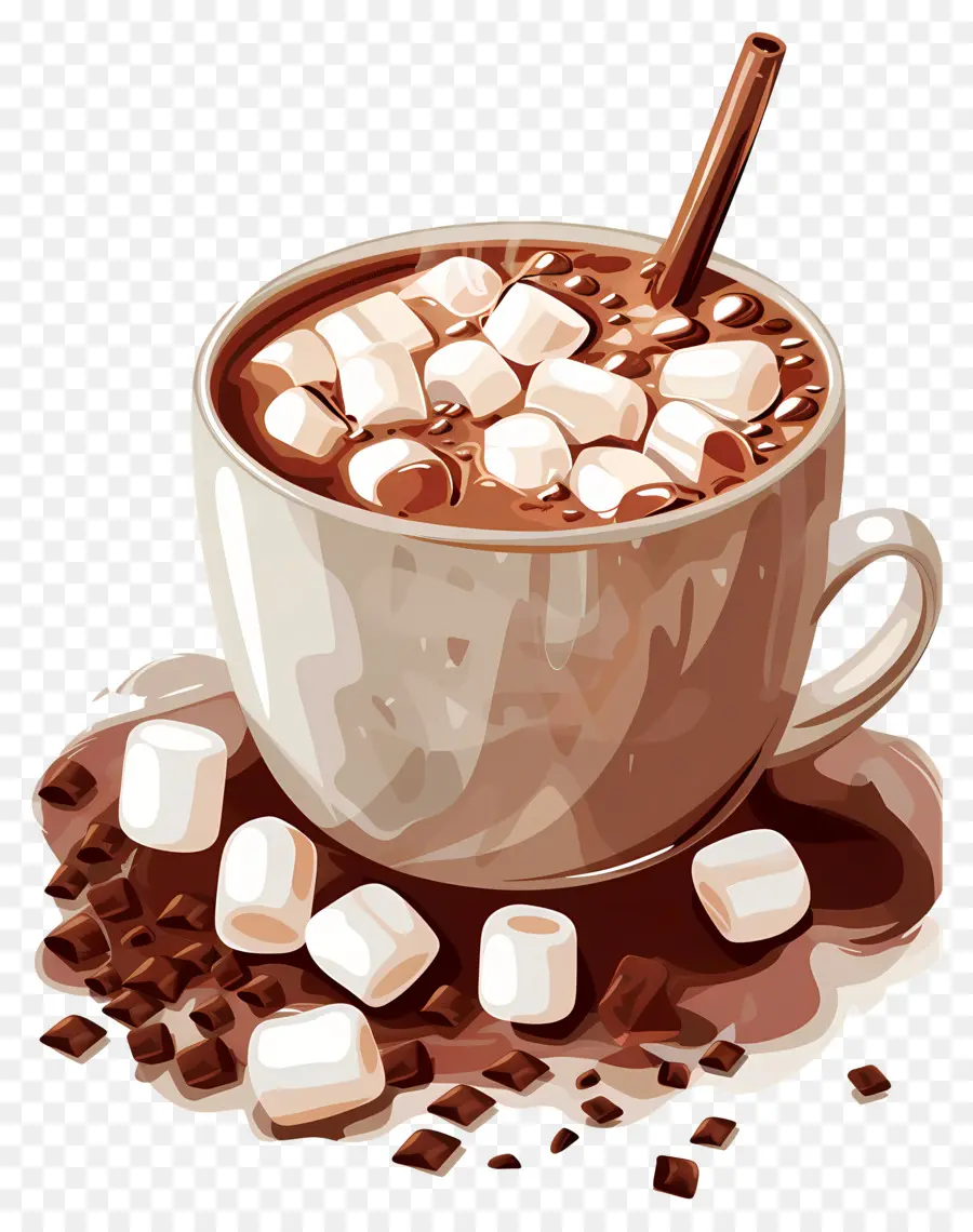 Cokelat Panas，Marshmallow PNG