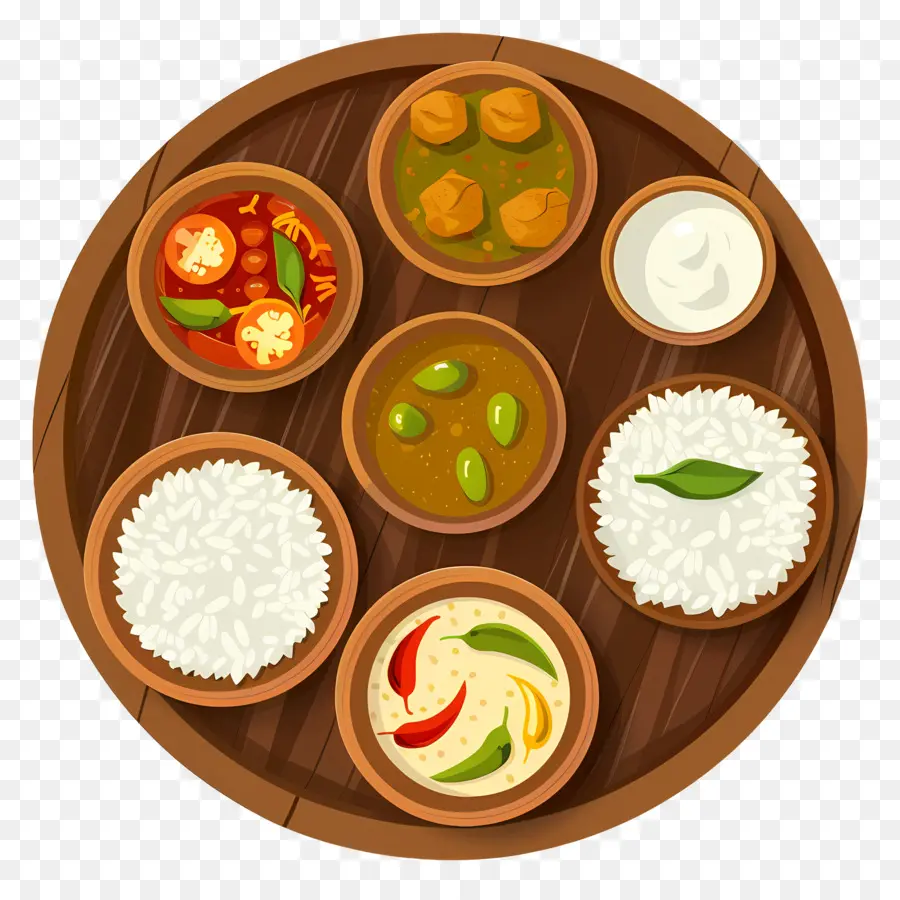 Thali India，Makanan India PNG