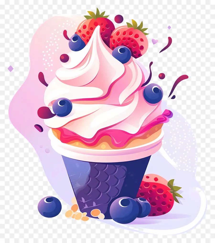 Yogurt Beku，Cupcake PNG