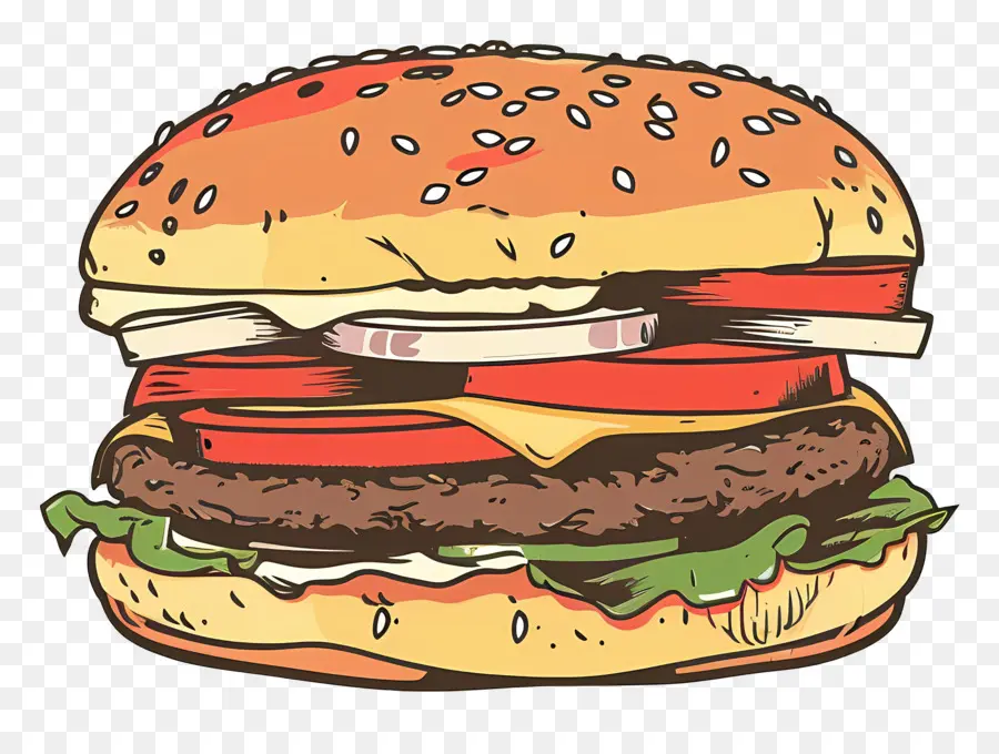 Hamburger，Gaya Amerika PNG