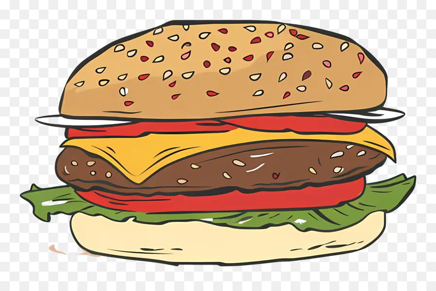 Hamburger，Gambar Realistis PNG