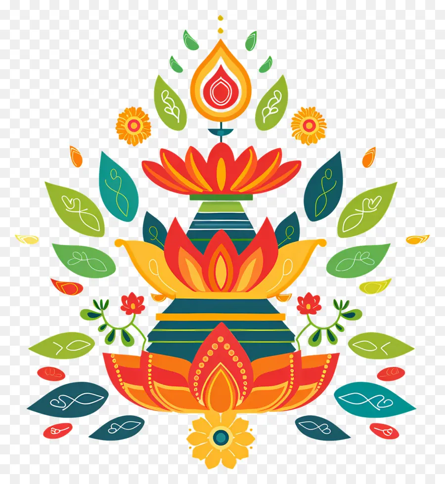 Onam Pookalam，Desain Bunga PNG