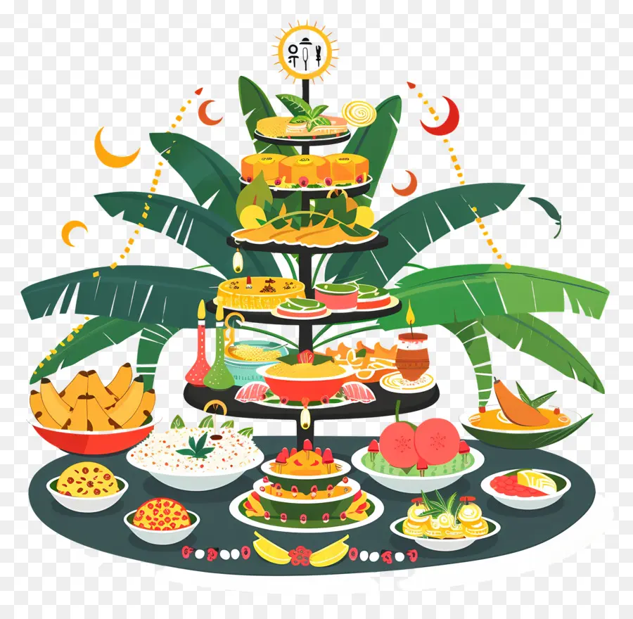 Onam Feast，Meja Makanan PNG