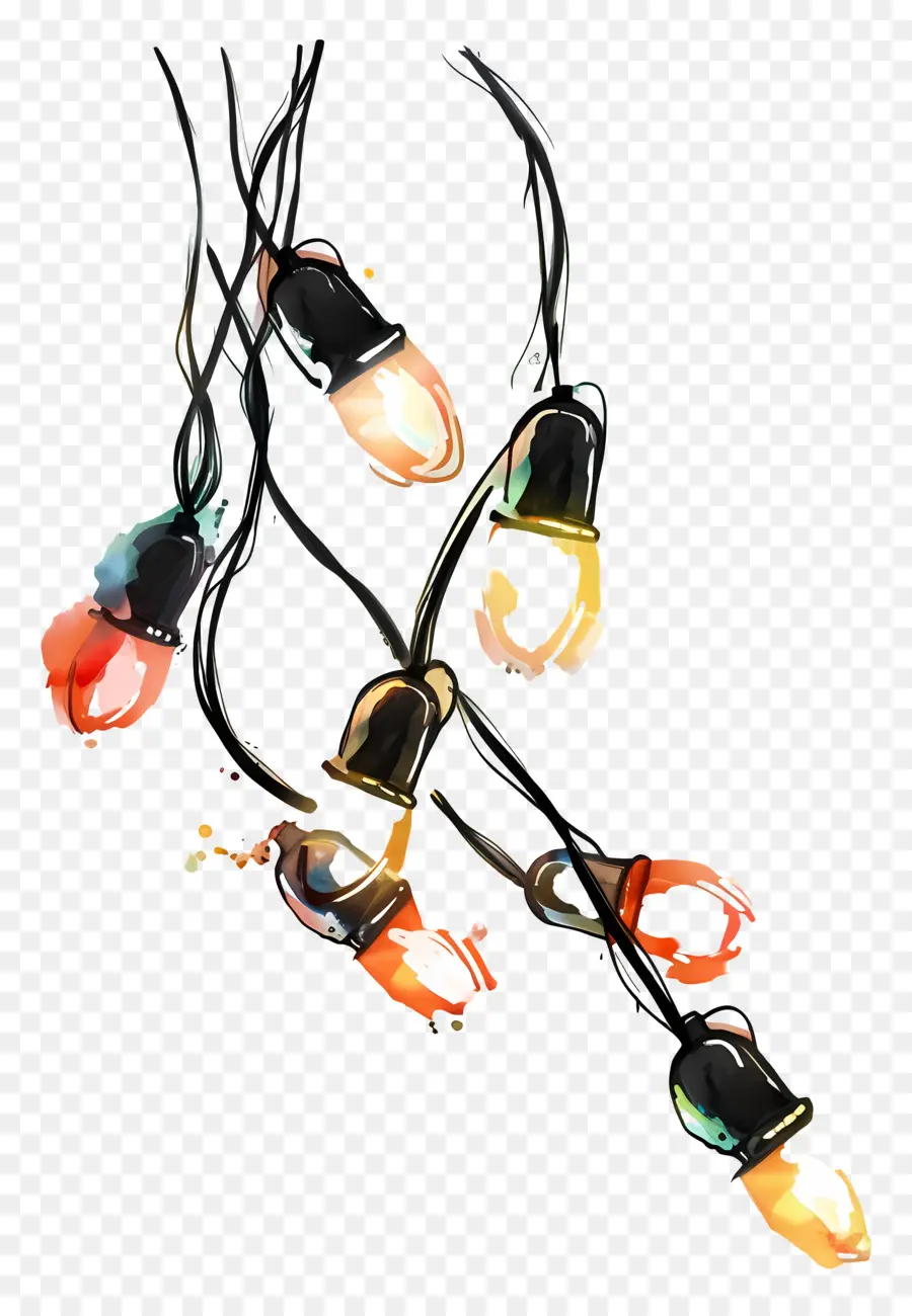 Lampu Natal，Warna Warni PNG