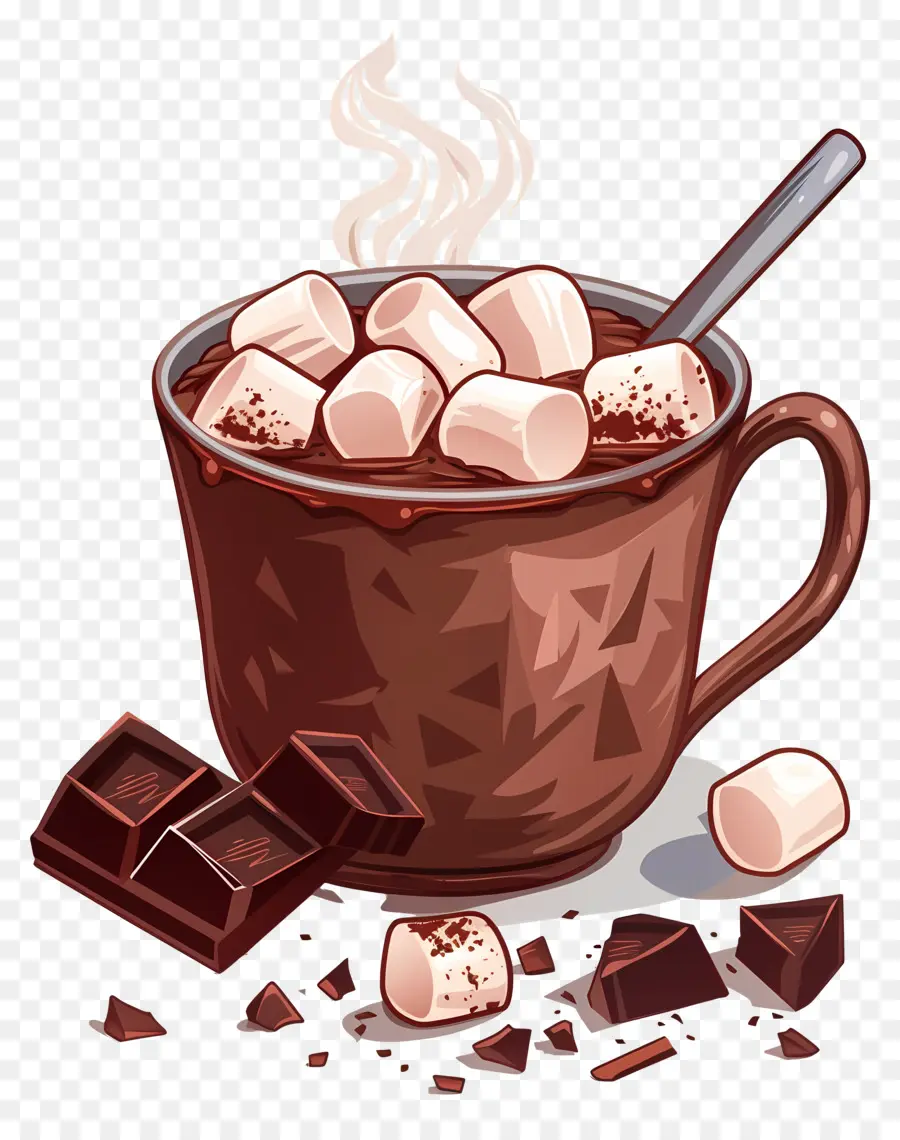 Cokelat Panas，Marshmallow PNG