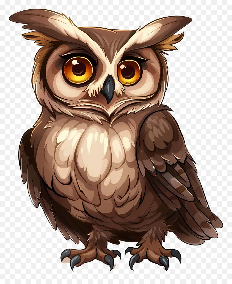 Kartun Owl，Mata Besar PNG