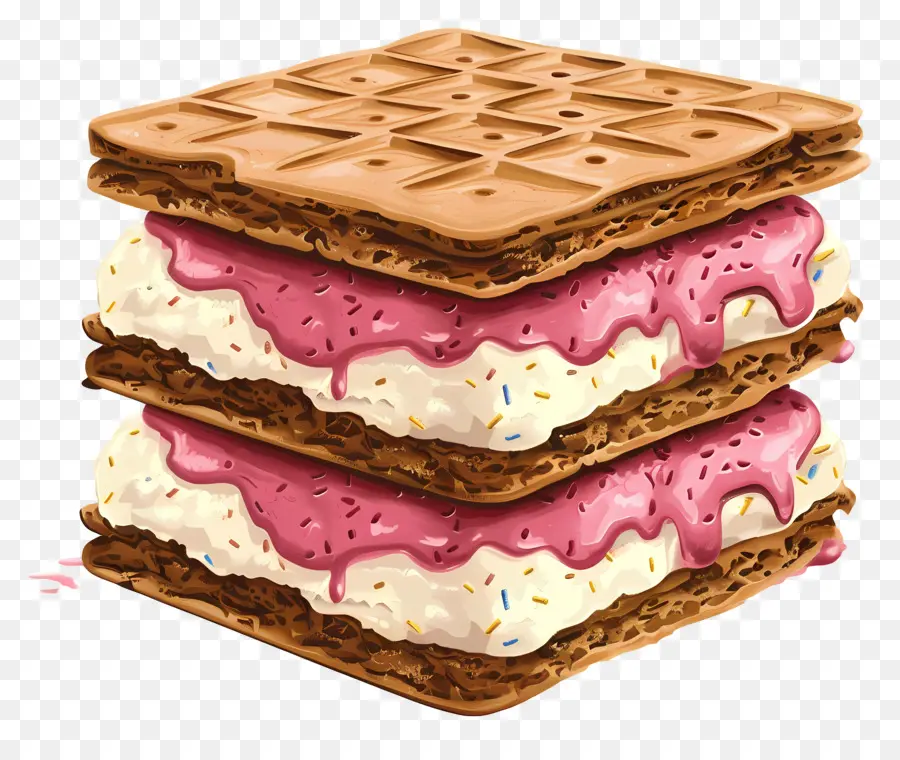 Sandwich Es Krim，Sandwich Wafel PNG