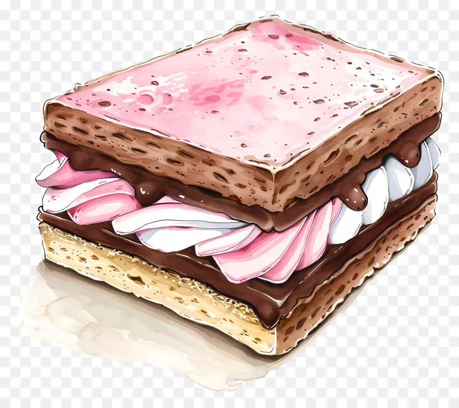 Sandwich Es Krim，Kue Cokelat PNG