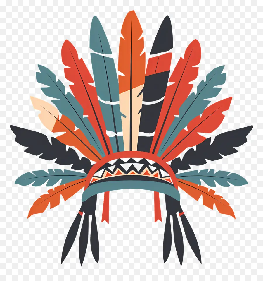 Headdress Tribal，Penduduk Asli Amerika PNG