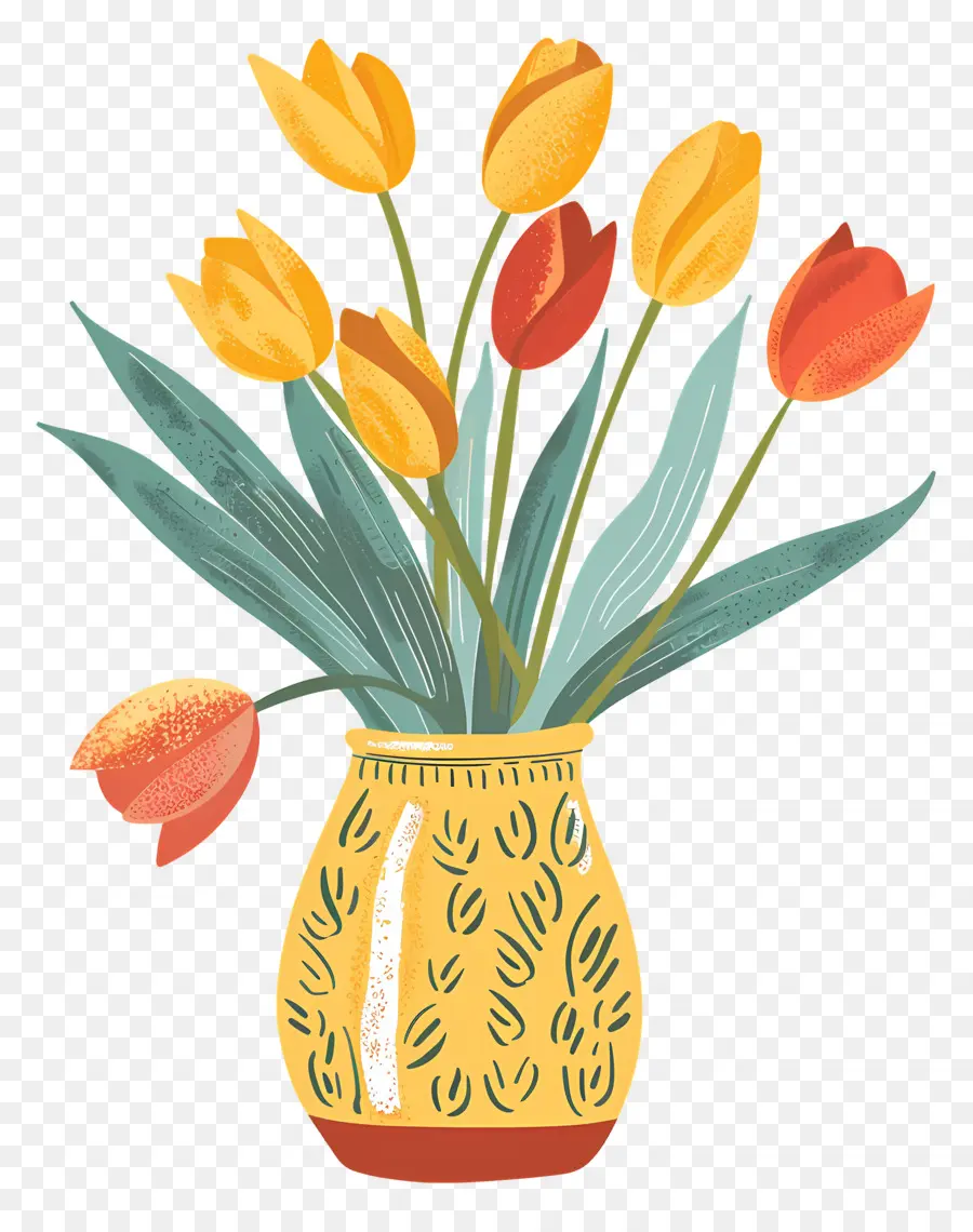 Vas Dengan Bunga Tulip，Tulip PNG