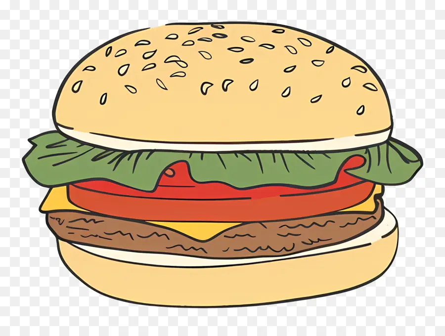 Hamburger，Selada PNG