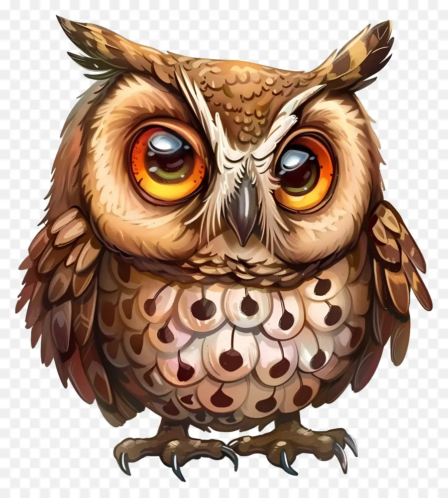 Kartun Owl，Burung Hantu PNG