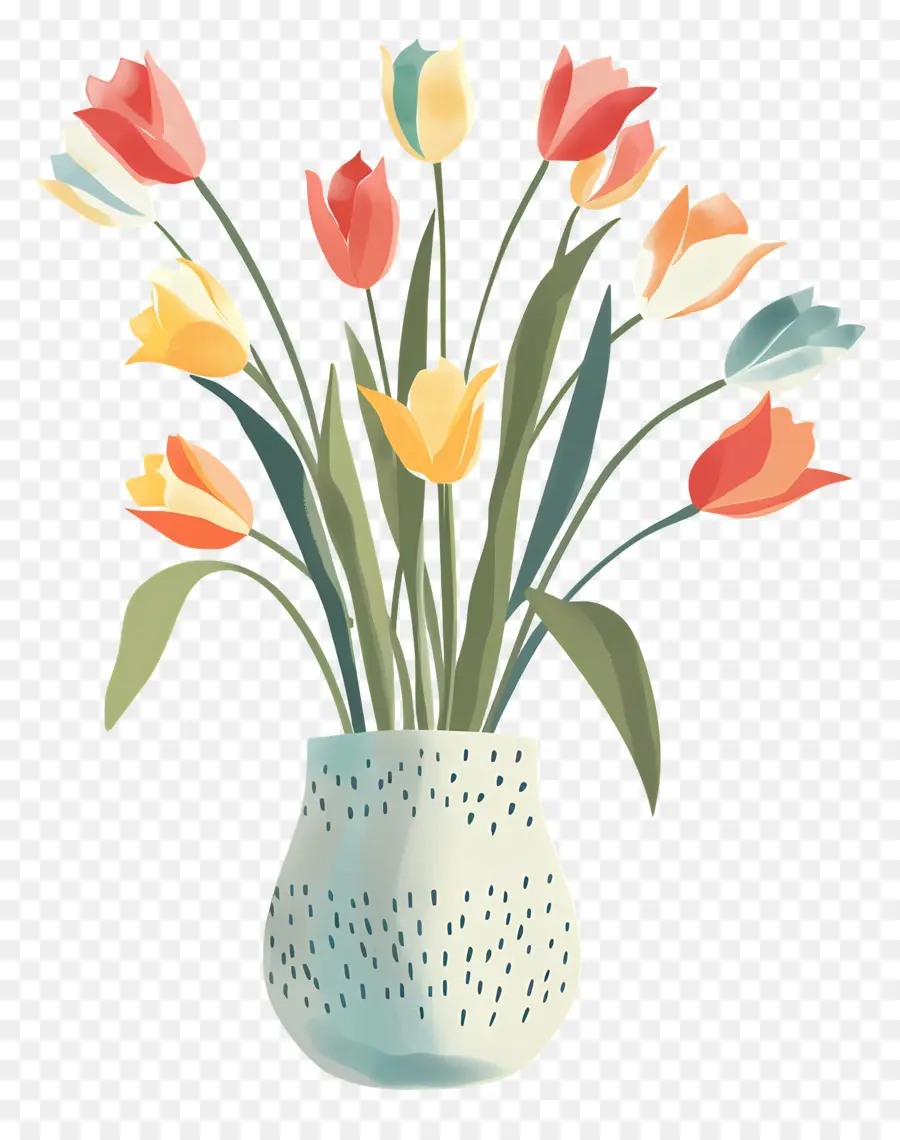 Vas Dengan Bunga Tulip，Tulip PNG