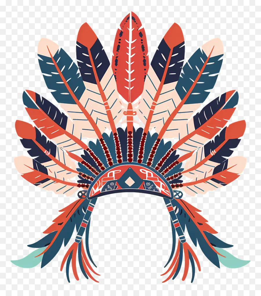 Headdress Suku，Penduduk Asli Amerika PNG