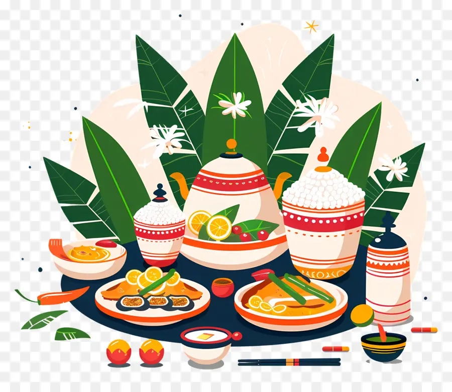 Onam Feast，Masakan Asia PNG