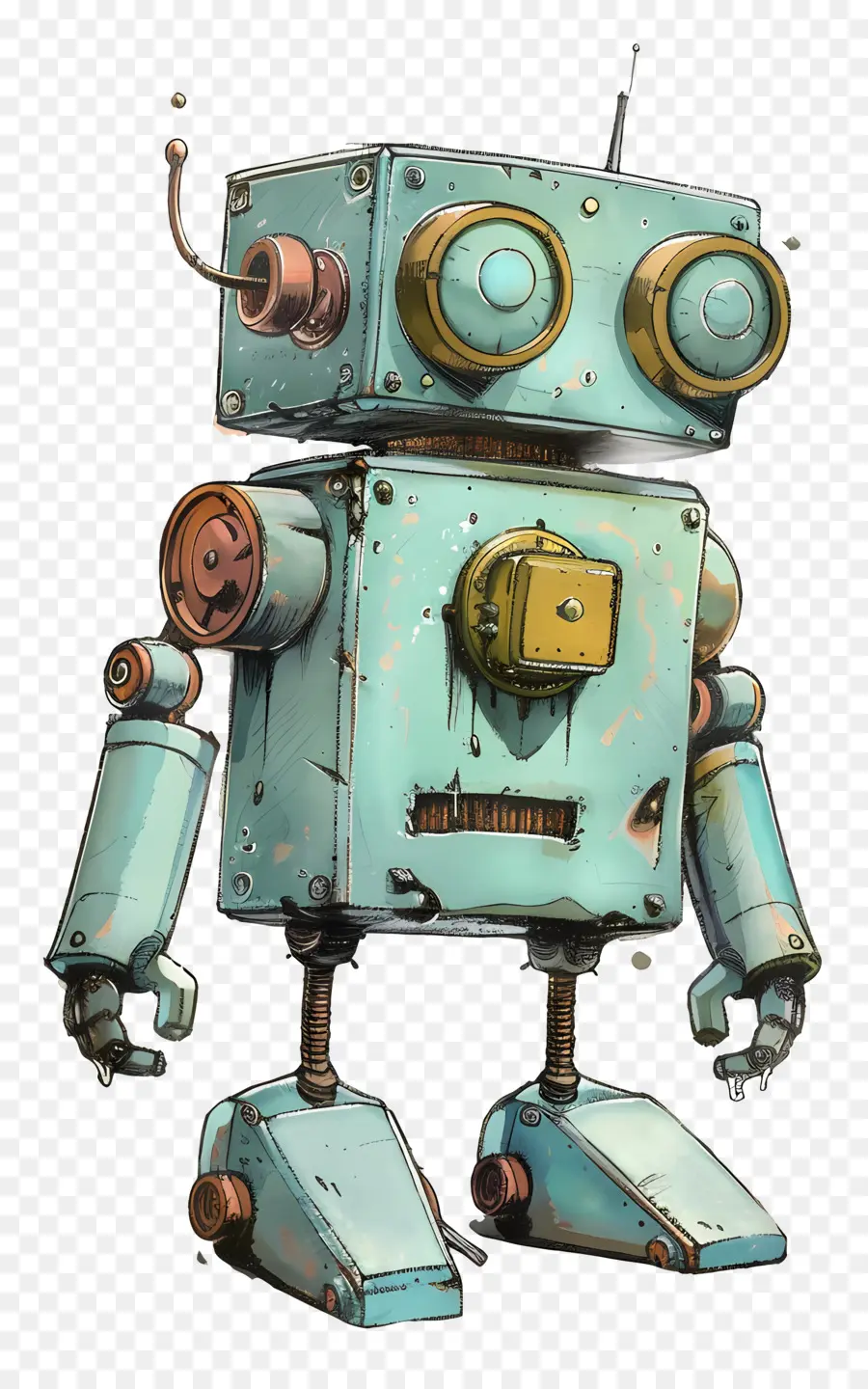 Robot，Retro Robot PNG