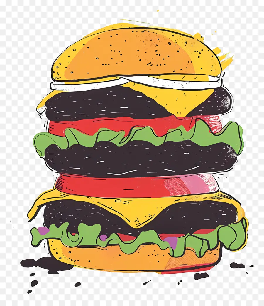 Hamburger，Burger Keju PNG