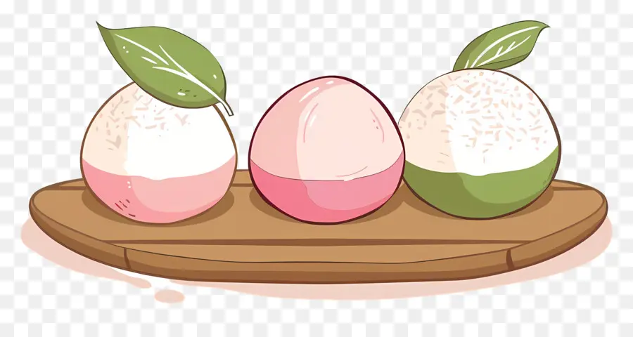 Mochi，Mochi Berwarna Warni PNG