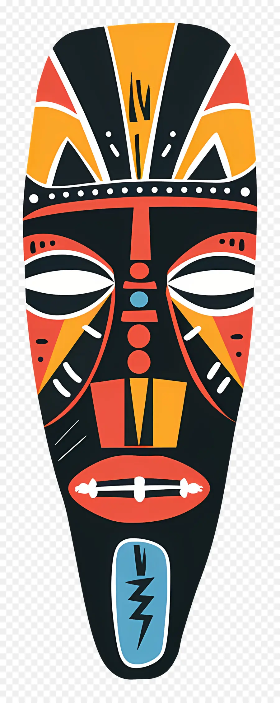 Masker Tribal，Topeng Geometris PNG