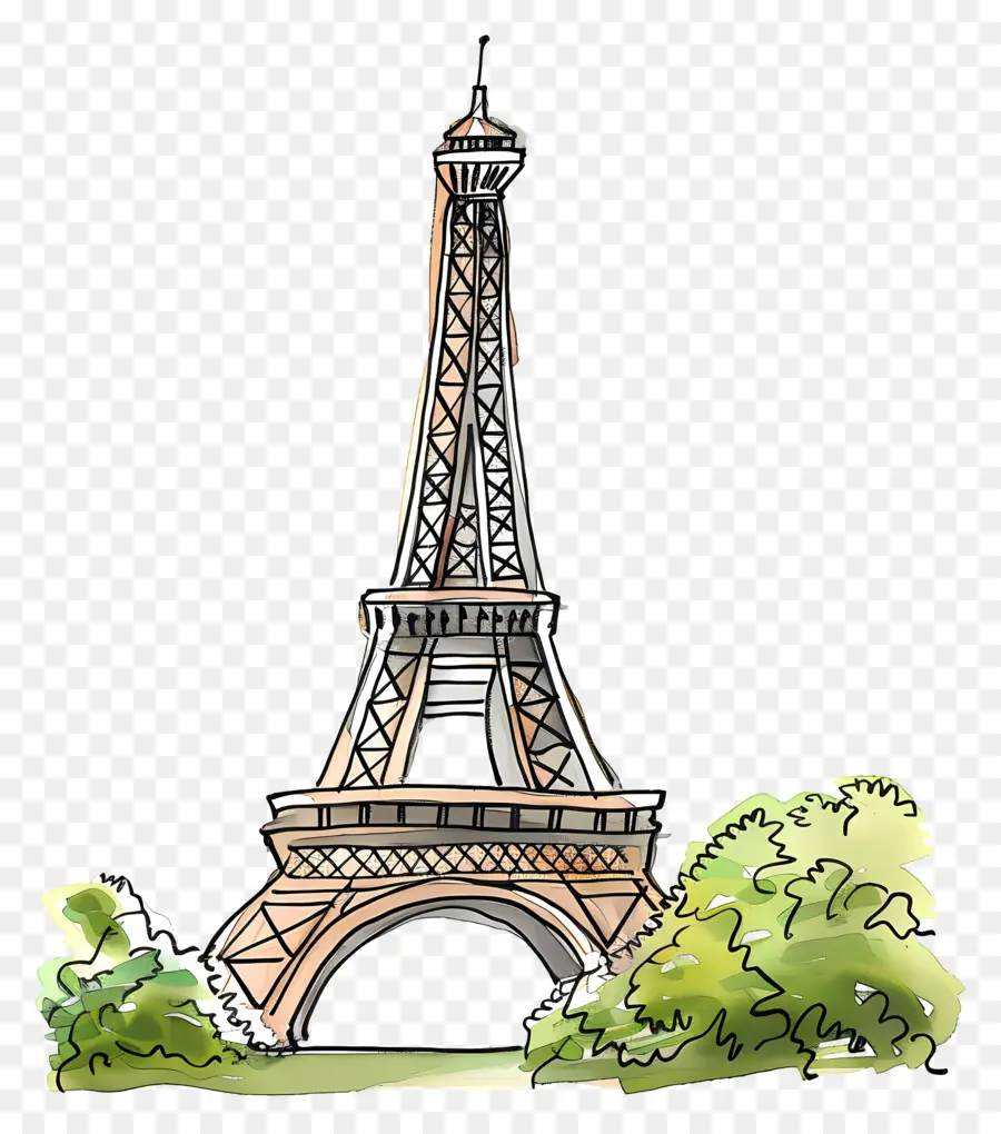 Menara Eiffel，Paris PNG