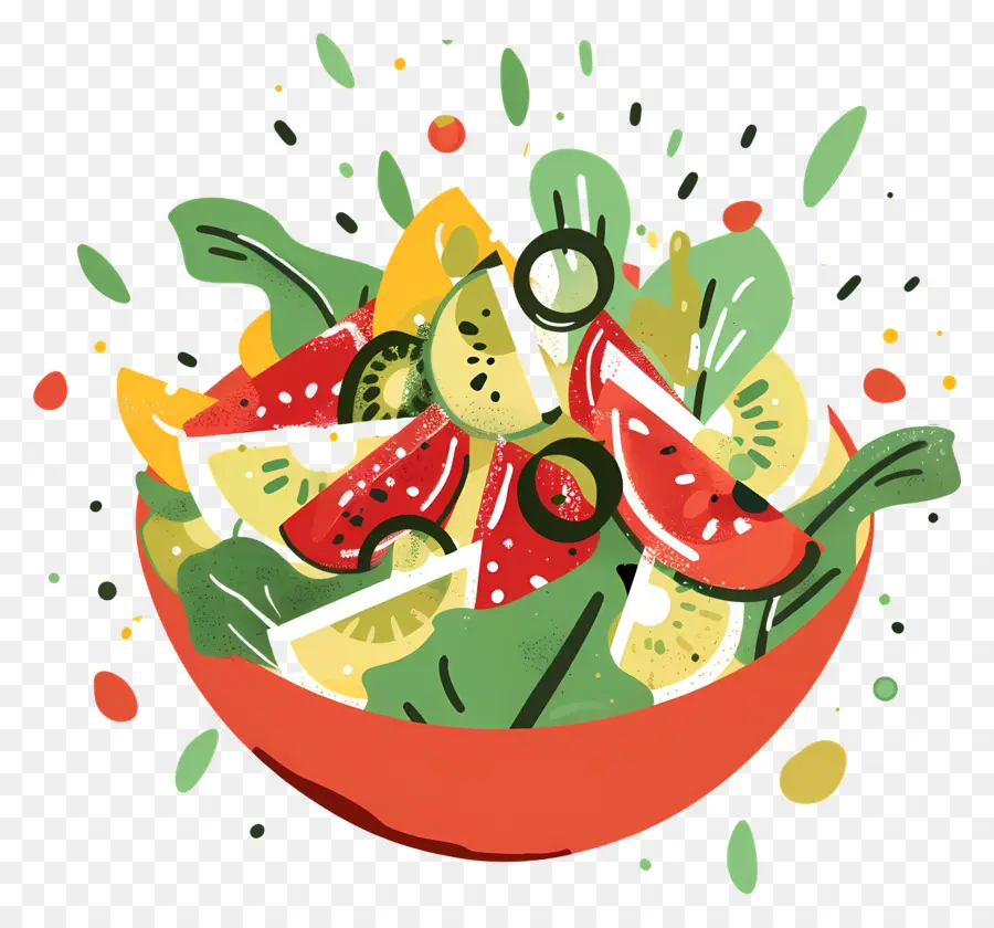 Salad Musim Panas，Salad PNG