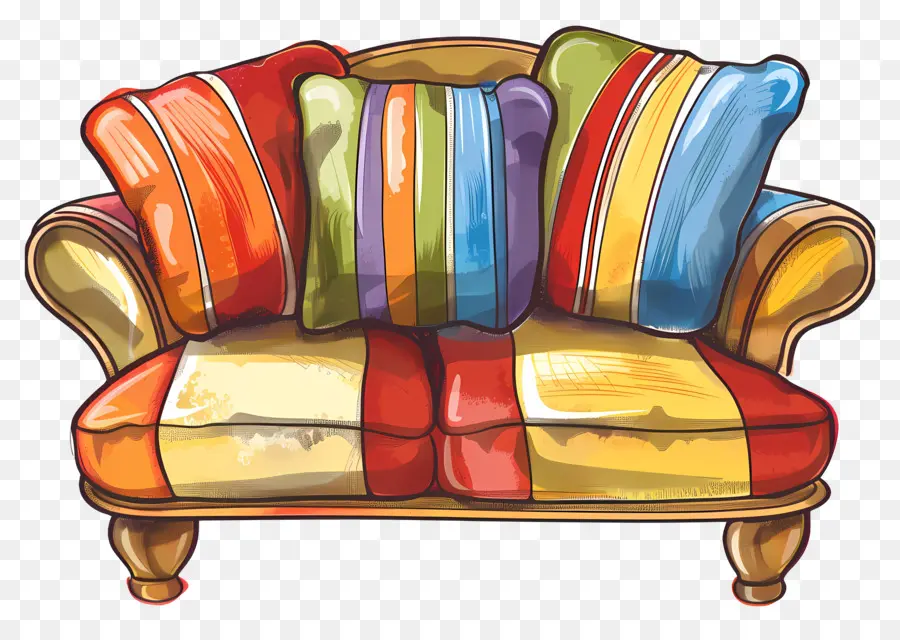 Sofa，Sofa Warna  Warni PNG