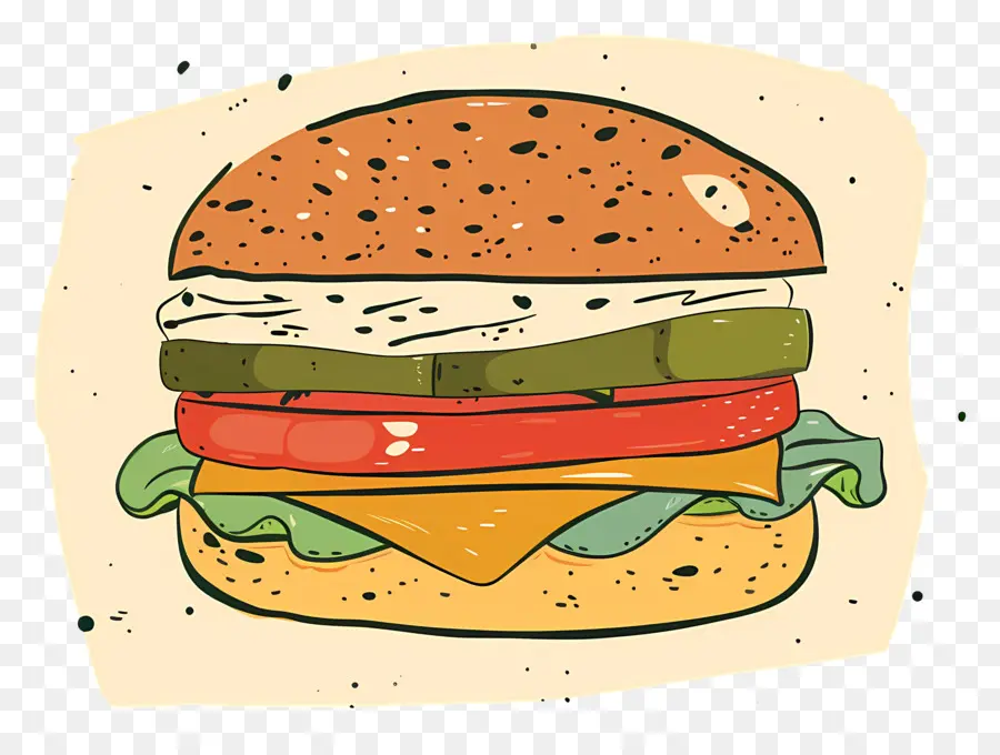 Hamburger，Burger Keju PNG