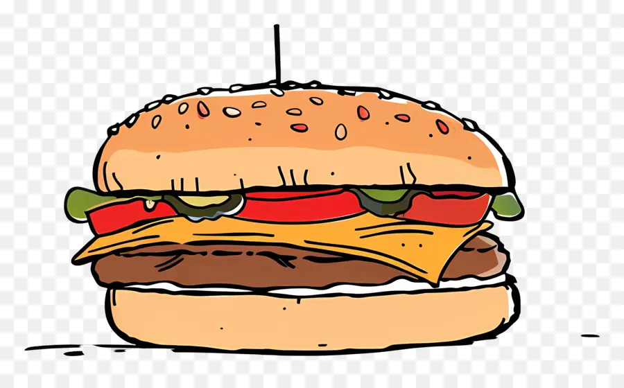 Hamburger，Burger Keju PNG