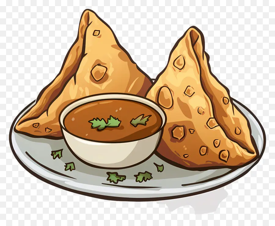 Samosa，Makanan India PNG