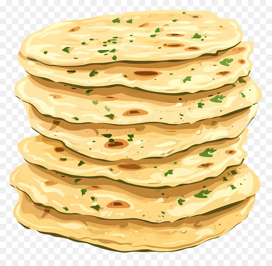 Roti Naan，Flatbread PNG