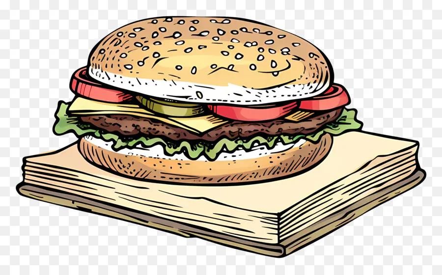 Hamburger，Burger Keju PNG