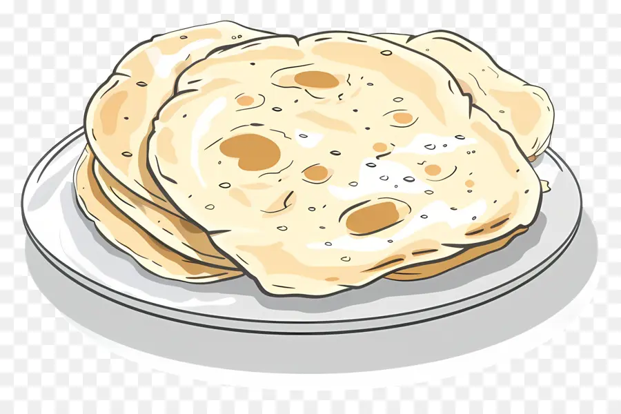 Roti Naan，Roti Prata PNG