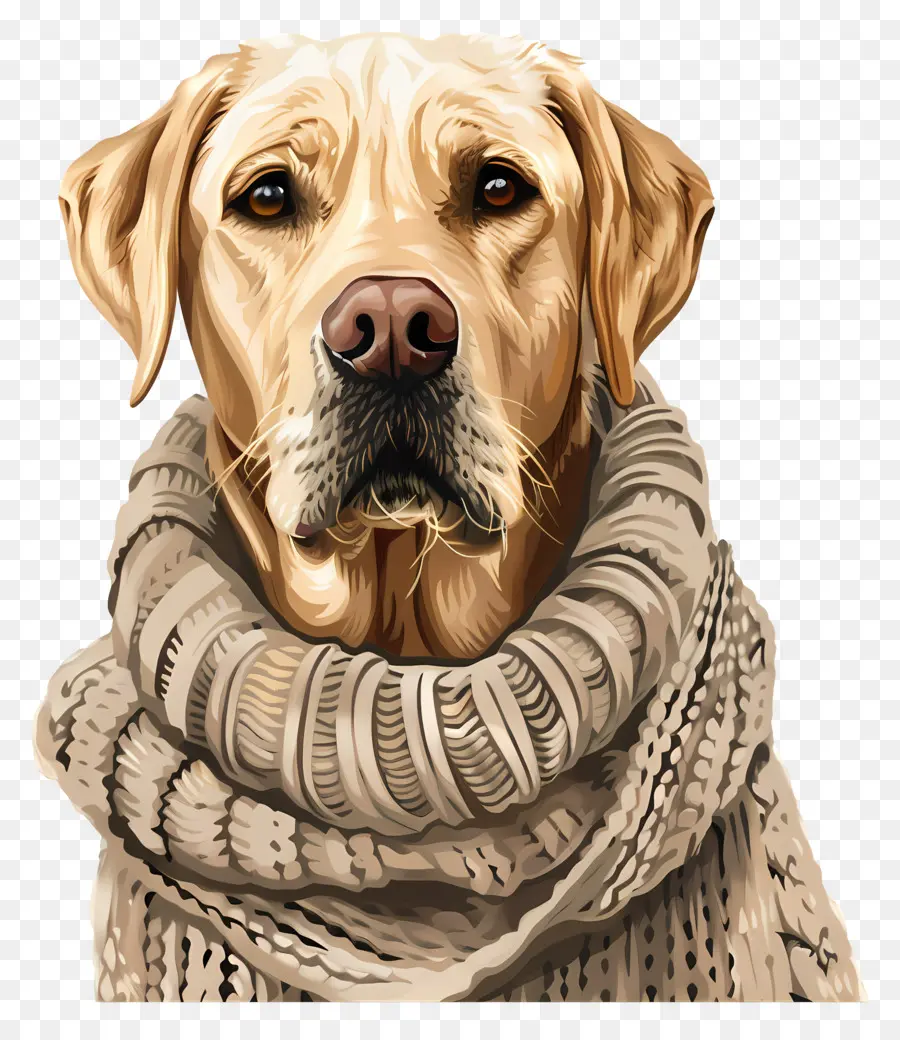 Labrador Dengan Sweter，Anjing Coklat PNG